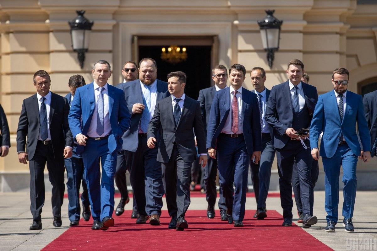 PM Honcharuk (fourth from the right end) will head an ad hoc group / Photo from UNIAN