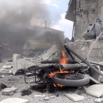 Russia displays cluster bombs at exhibit on Syrian war despite denying using them