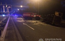 На Киевщине в результате ДТП двое военных сгорели в авто (фото)