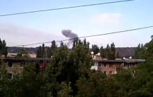 В окупованому Докучаєвську пролунав потужний вибух - над містом піднявся "гриб" диму (відео)