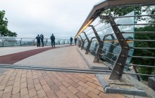 В Киеве на "стеклянном" горе-мосту появилась новая трещина и ослабли тросы (фото, видео)
