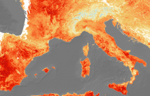 Рекордну спеку в Європі показали з космосу (фото)