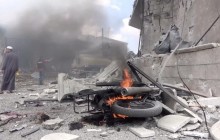 Russia displays cluster bombs at exhibit on Syrian war despite denying using them