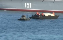 В оккупированном Севастополе во время репетиции морского парада заглох БТР (видео)
