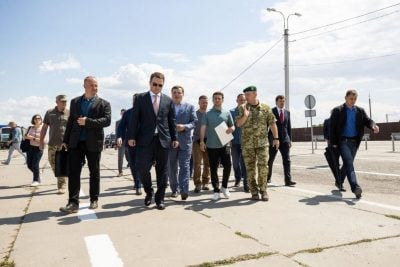 Pictures Zelensky's first visit to administrative border with occupied Crimea 13 July 2019