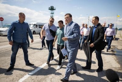 Pictures Zelensky's first visit to administrative border with occupied Crimea 13 July 2019