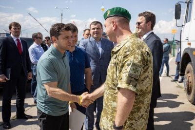 Pictures Zelensky's first visit to administrative border with occupied Crimea 13 July 2019
