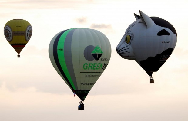 Во Франции сотни воздушных шаров поднялись одновременно в небо (фоторепортаж)