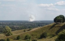 Под Полтавой горит свалка: дым можно увидеть и в самом городе (фото)