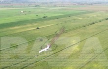 Место аварийной посадки самолета в Подмосковье сняли с высоты