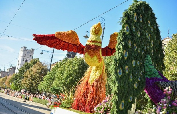 Реалістичні квіткові тварини та запальні танцюристки: як пройшов найбільший карнавал Угорщини (фоторепортаж, відео)