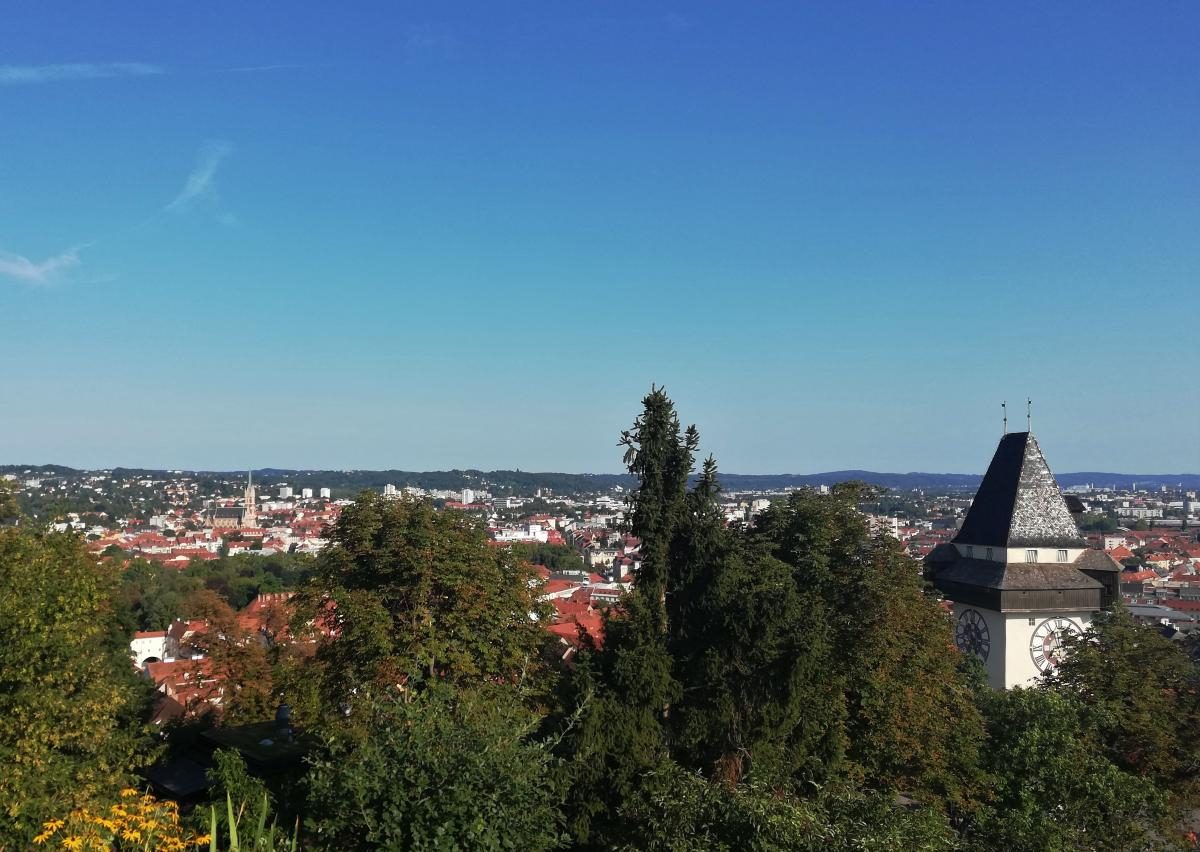 Фото Неприступный замок Шлосберг в Граце 28 сентября 2019