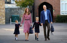 Герцогиня Кембриджская и принц Уильям отвели детей в школу (фоторепортаж)