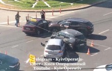 В Киеве возле цирка произошло двойное ДТП (фото)