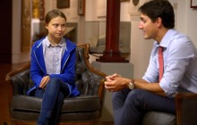 Эко-активистка Тунберг обвинила Трюдо в том, что он недостаточно борется с глобальным потеплением (фото)