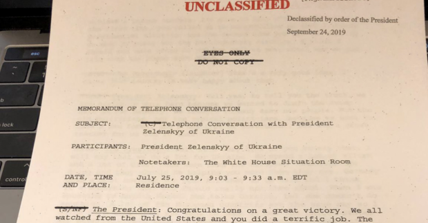 White House publishes transcript of July 25 phone call between Trump ...