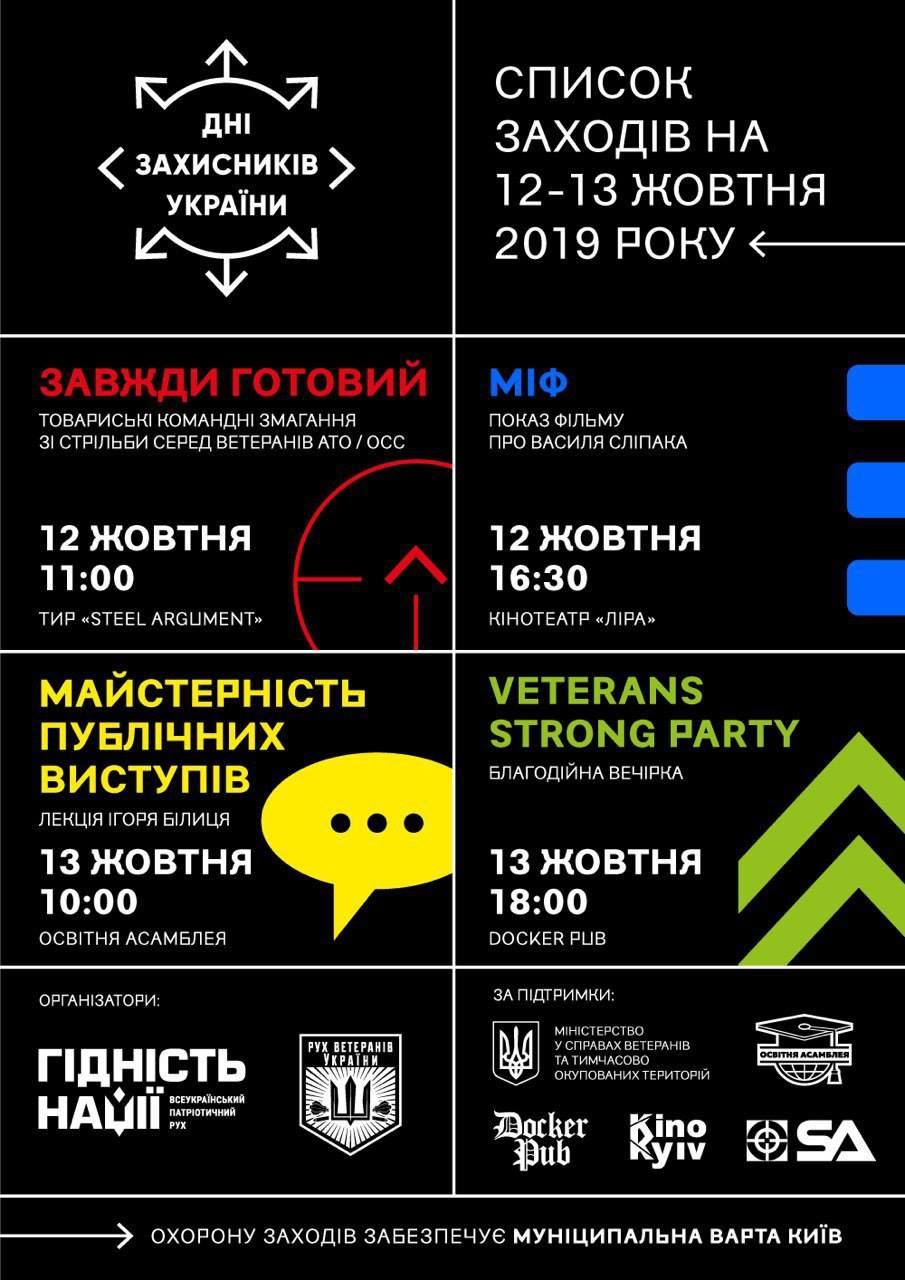 12-13 жовтня у Києві пройдуть Дні Захисників України 12-13 жовтня у Києві пройдуть Дні Захисників України