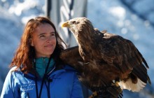 Орлан-оператор Виктор готовится продолжить съемки опасного ледника на Монблане (фоторепортаж)