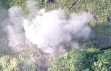 Появилось видео разгрома позиции террористов на Донбассе