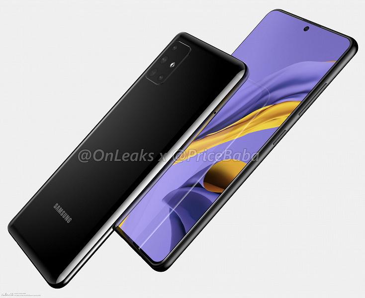 Новинка Samsung Galaxy A51 получила разъем 3,5 мм / фото OnLeaks Новинка Samsung Galaxy A51 получила разъем 3,5 мм / фото OnLeaks