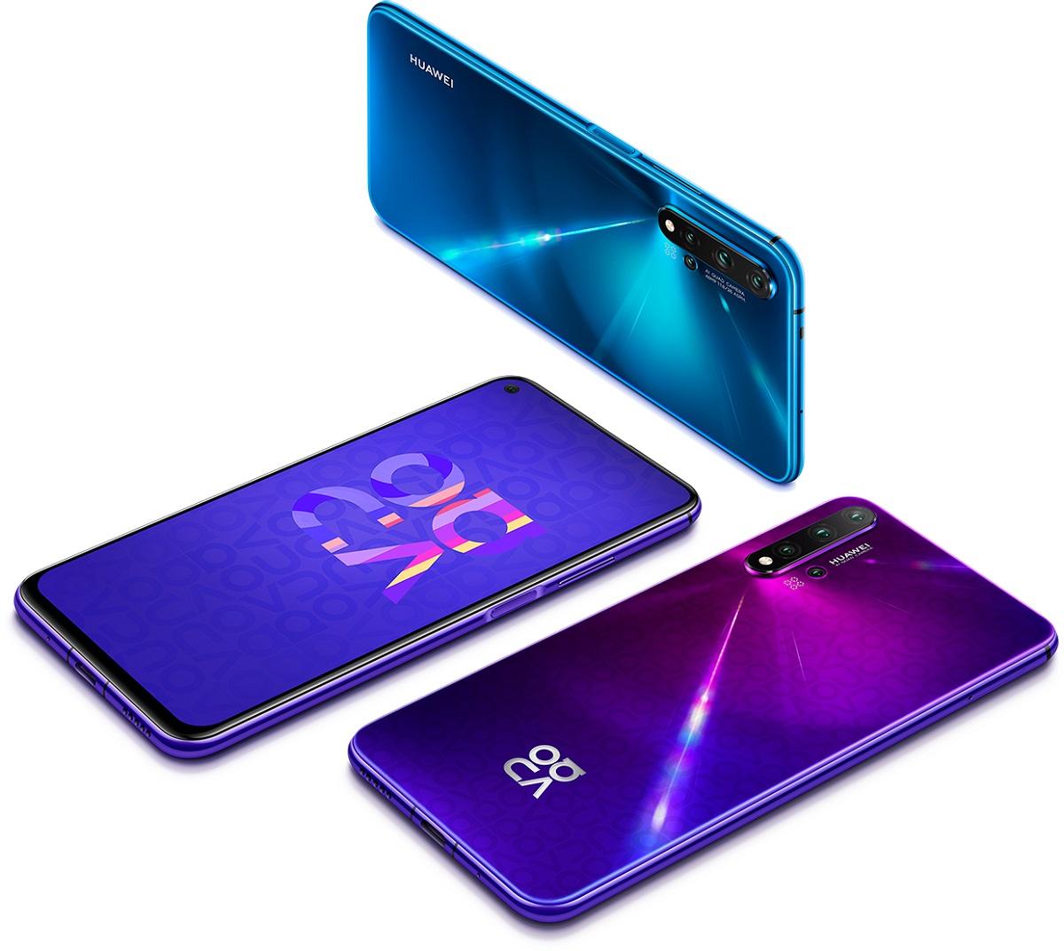 Huawei nova 5T получил светоотражающий голографический дизайн / фото Huawei Huawei nova 5T получил светоотражающий голографический дизайн / фото Huawei