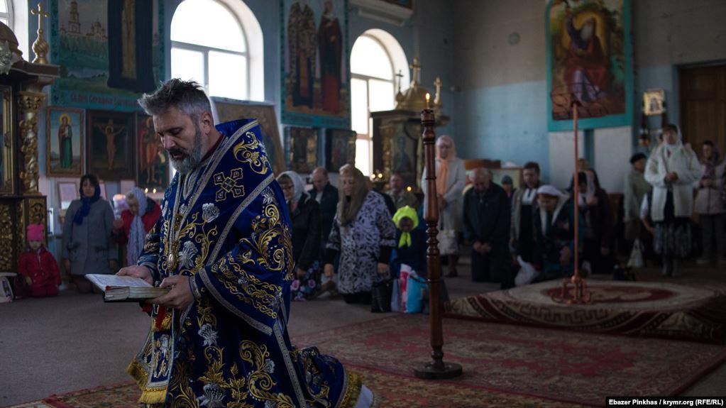 Богослужения в соборе ПЦУ в Симферополе / фото krymr.com Богослужения в соборе ПЦУ в Симферополе / фото krymr.com