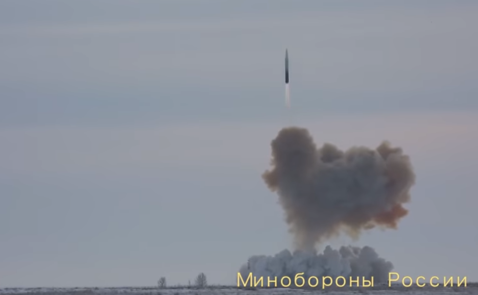 Испытания российского комплекса "Авангард" / Скриншот с видео Минобороны РФ