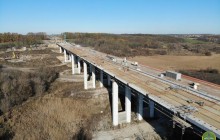 Траса в обхід Полтави: дорожники збудували півкілометрову естакаду (фото)