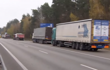 Водії фур обурені забороною в’їзду до Києва (відео)