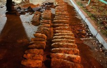 Возле Шулявского моста в Киеве обнаружили более 100 мин и снарядов Второй мировой (фото, видео)