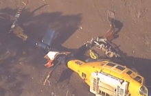 Пожары в Австралии: во время тушения упал вертолет спасателей (видео)