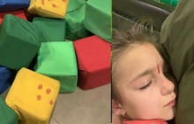 В Днепре девочка рассекла лицо об торчащую пружину в игровом центре (фото)