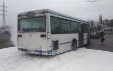 У Миколаєві під час руху загорівся автобус з пасажирами