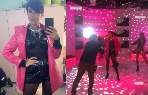 Настя Каменских пришла на эфир в коротеньких шортах (фото)