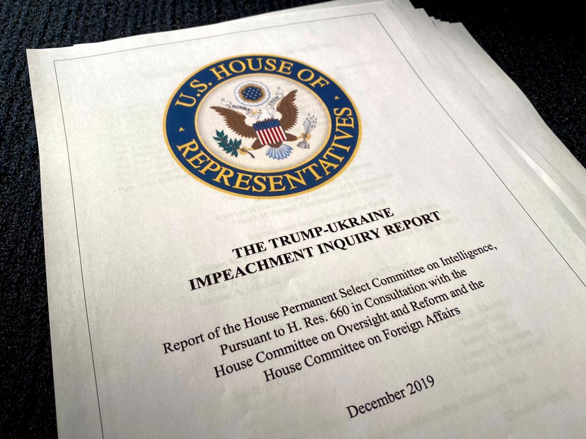 У США оприлюднили проект звіту про імпічмент Трампа / REUTERS