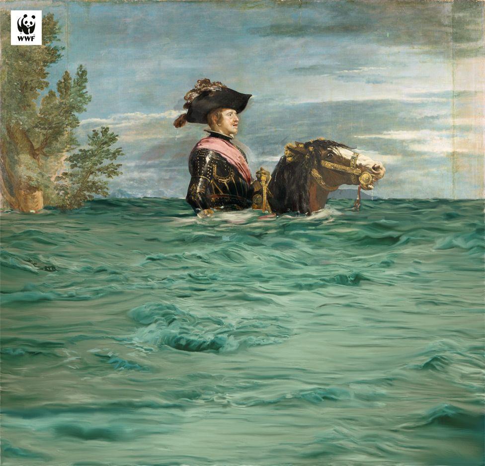Інтерпритація привертає увагу до підняття рівня моря \ WWF SPAIN / MUSEO DEL PRADO Інтерпритація привертає увагу до підняття рівня моря \ WWF SPAIN / MUSEO DEL PRADO