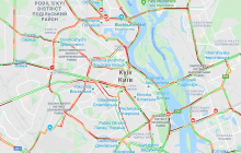 В Киеве выпал снег – дороги столицы сковали пробки (карта)