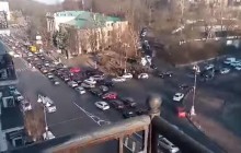 Появилось видео потасовки в центре Киева