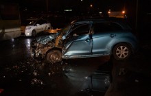 Пьяная пенсионерка на Mitsubishi протаранила маршрутку в Киеве, есть пострадавшие (видео)
