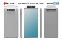 Huawei запатентовала смартфон с тройной поворотной камерой (фото)