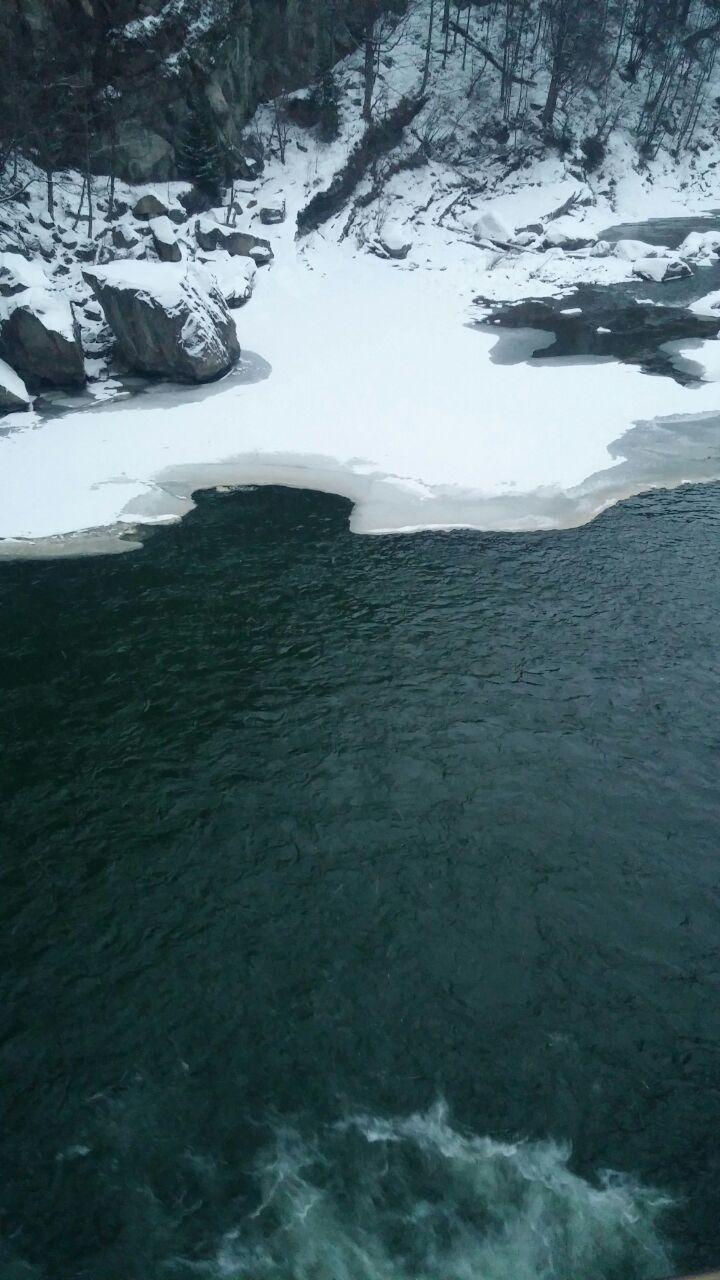 Річка Прут зимою набуває чудового бірюзового кольору / фото: Ольга Броскова