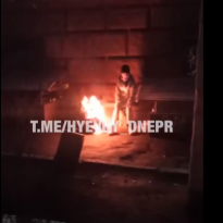 В центре Днепра сгорел мужчина (видео 18+)
