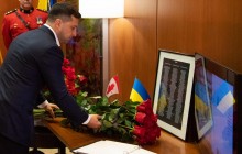 Zelensky visits Canada Embassy to commemorate victims of plane crash in Iran