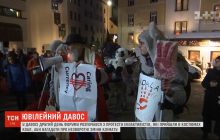 Форум в Давосі: екоактивісти провели акції протесту у костюмах коал (відео)