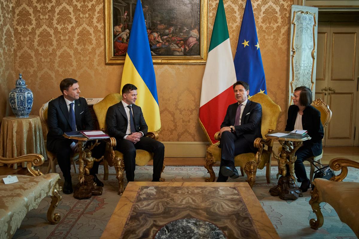 Zelensky is meeting with Conte / Photo from president.gov.ua Zelensky is meeting with Conte / Photo from president.gov.ua