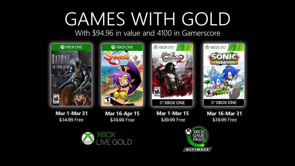 Игры марта для подписчиков сервиса Xbox Live Gold / news.xbox.com Игры марта для подписчиков сервиса Xbox Live Gold / news.xbox.com