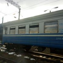 В Киеве горела электричка (фото)