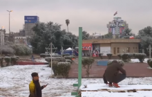 Багдад внезапно накрыло снегом впервые за последнее десятилетие (видео)