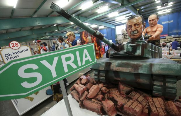 Путин на Эрдогане и Трамп на фоне горящего Белого дома: немецкий Майнц готовится к большому карнавалу (фоторепортаж)