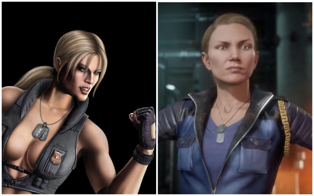 Слева Соня Блейд из Mortal Kombat 9, а справа - из Mortal Kombat 11 / скриншот